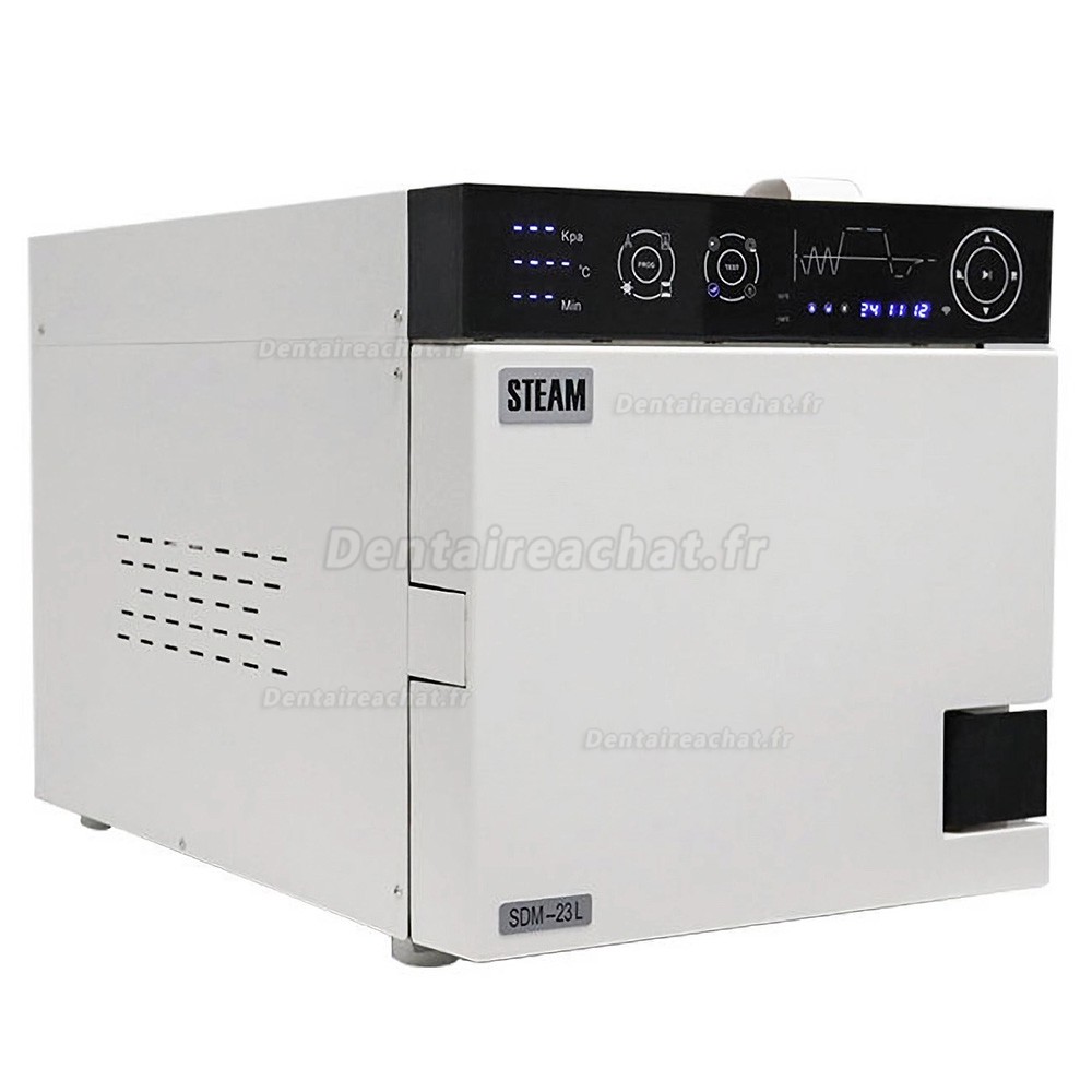 Autoclave dentaire à vapeur SDM 18L/23L, Autoclave de table de classe B avec imprimante